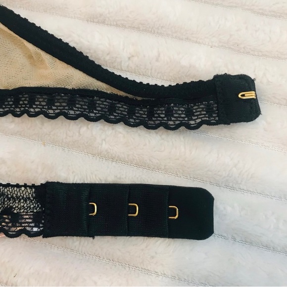 VS Very Sexy Nude Black Polka Dot Lace Garter belt size xs/s - Picture 5 of 6